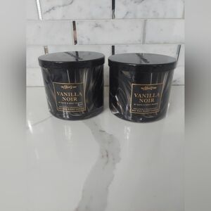 Bundle Of 2 Vanilla Noir Candles By Bath And Body Works( SHATTERED JARS)